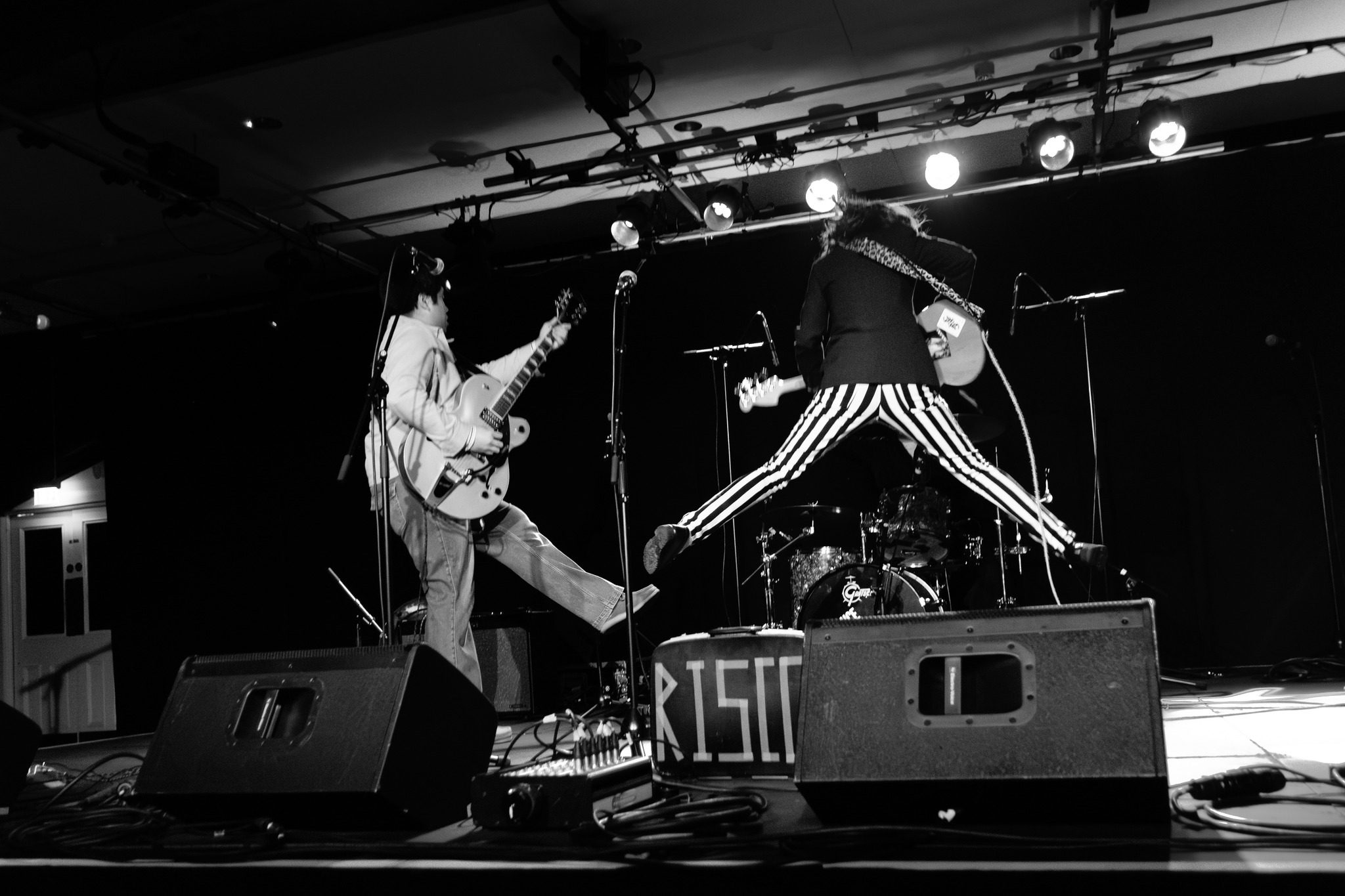 A band playing live on stage