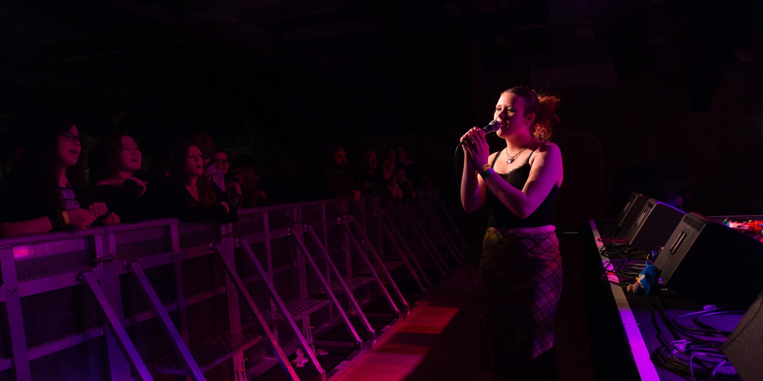 A band playing live on stage