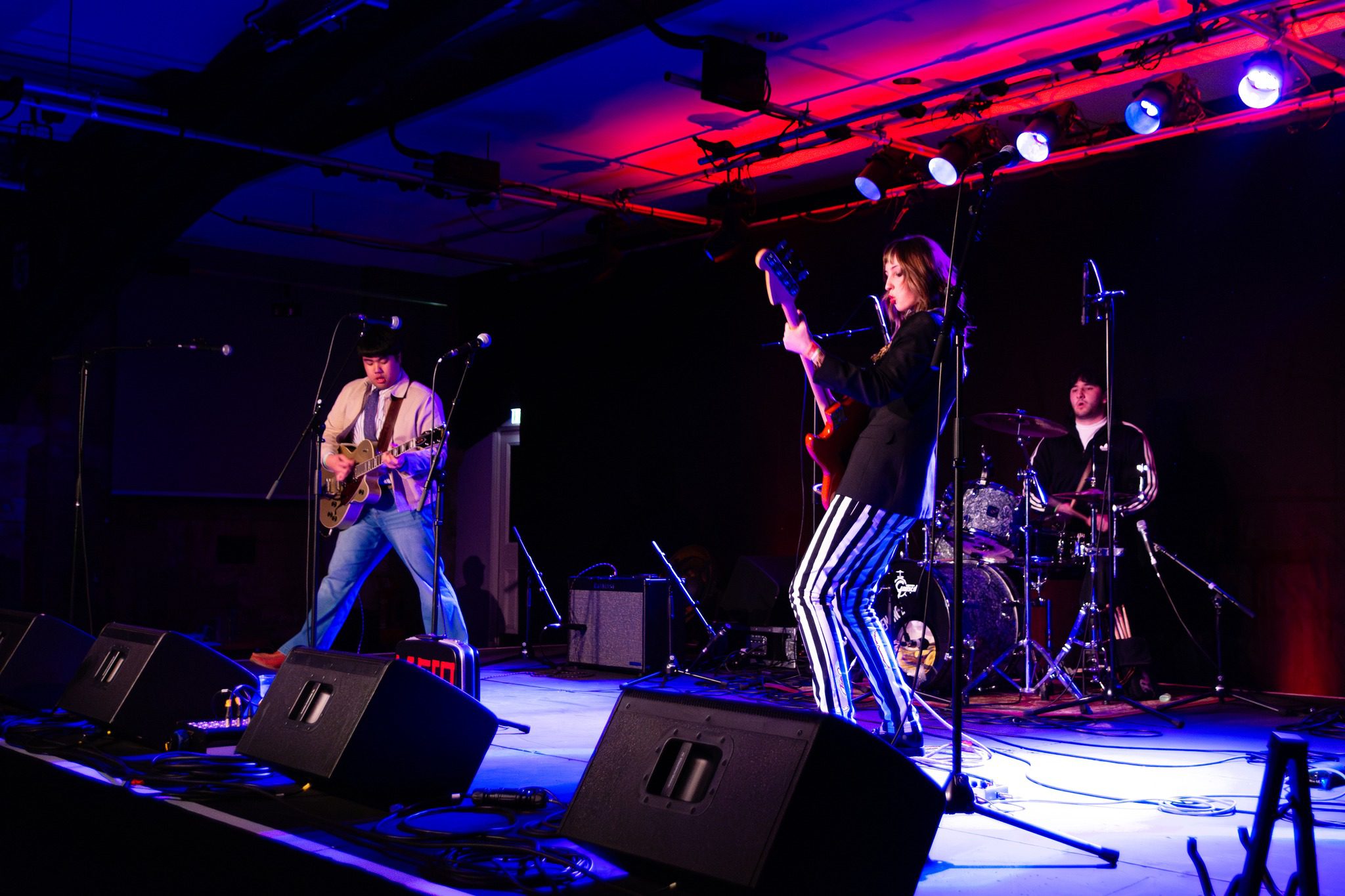 A band playing live on stage