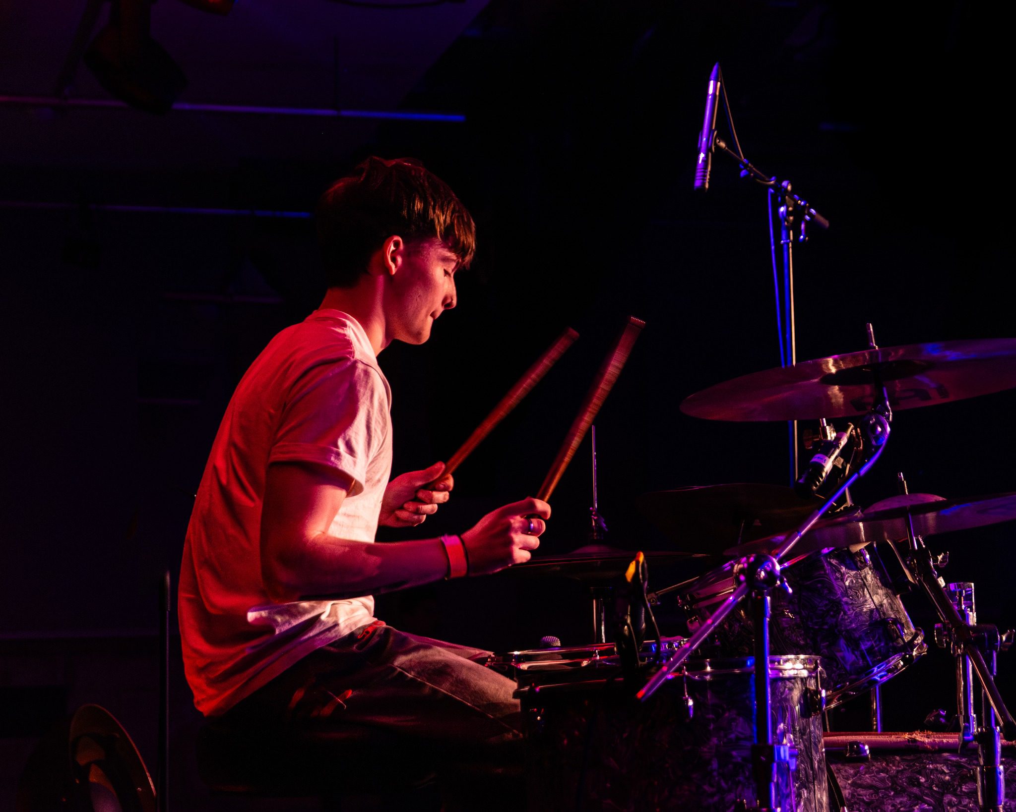 A band playing live on stage