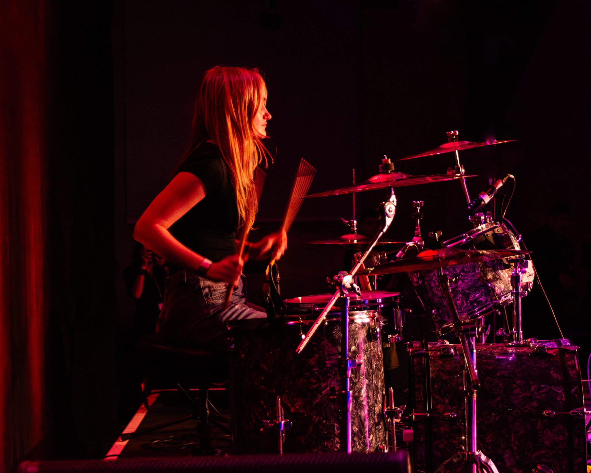 A band playing live on stage